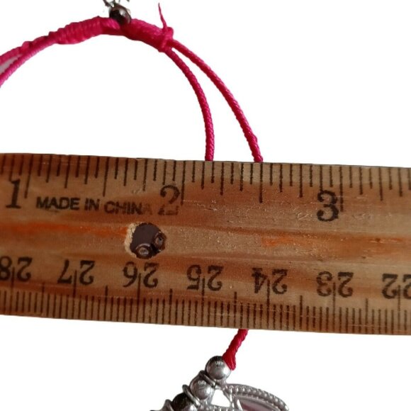 Large Boho Pink Wrap Wire Hoop Earrings Oval Shape Countrycore Barbie Chic - Picture 6 of 7